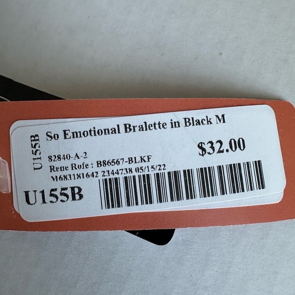 Rene Rofe So Emotional Bralette in Black M - Picture 7 of 9